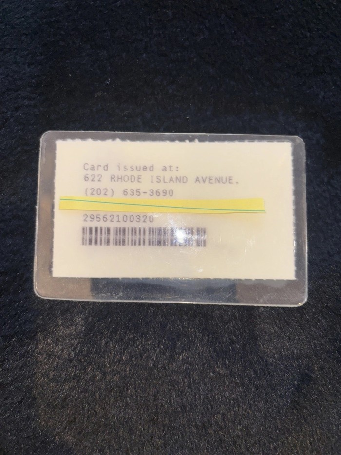 Back of an Erol's Video membership card showing the issuing store location