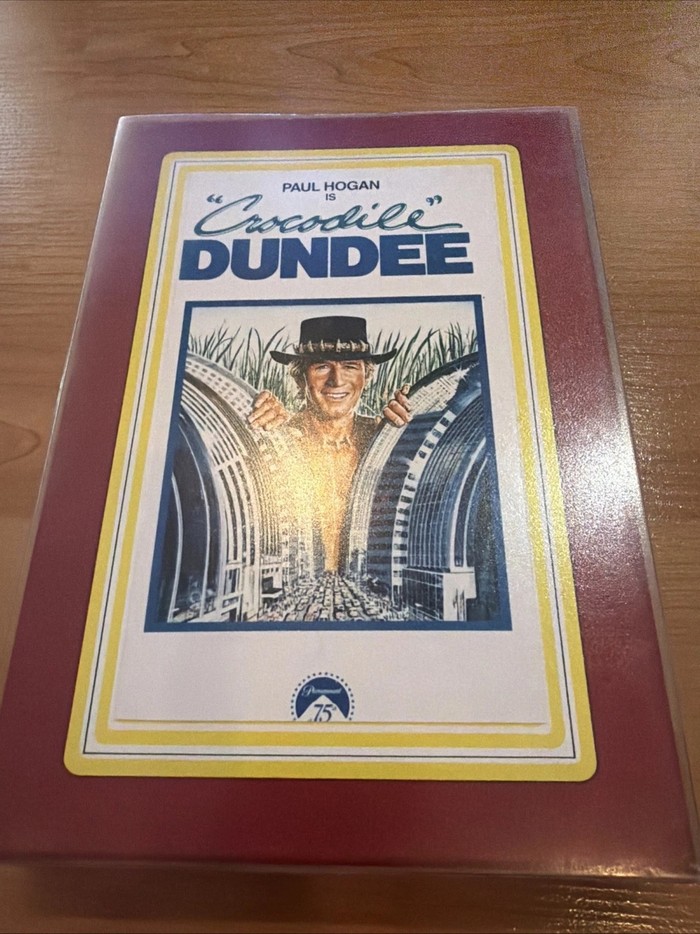 Crocodile Dundee VHS clamshell case from a private Erol's-era video collection
