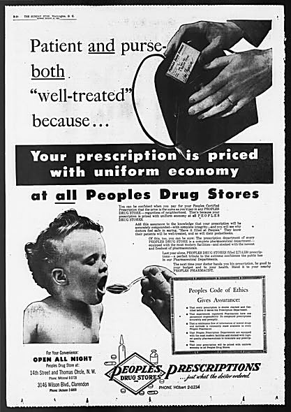 Vintage Peoples Drug Stores newspaper advertisement